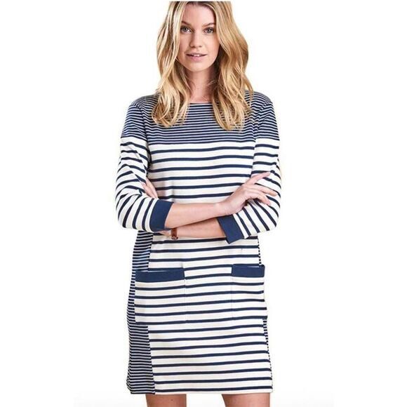 Barbour Rief Dress in Navy Cloud - Size - 4 - Picture 1 of 8